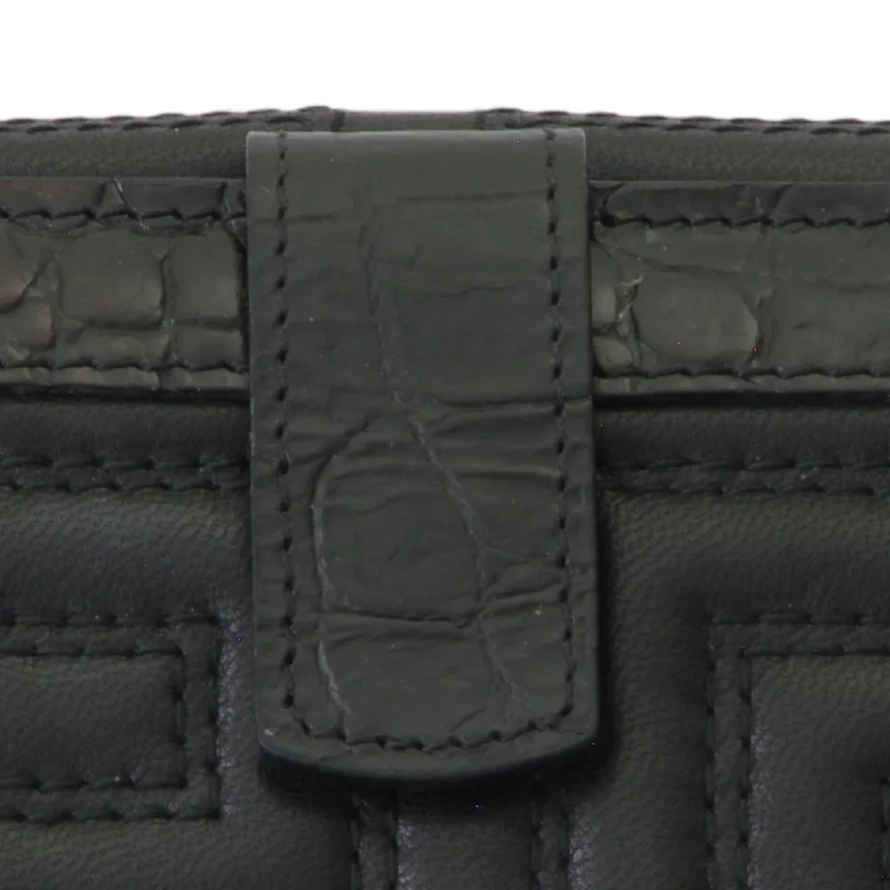 Authentic Versace Genuine Black Leather Trifold Wallet with Medusa Medallion - Picture 6 of 12